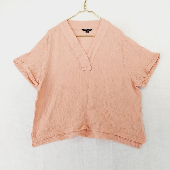 Stitch Star Peach Pink Waffle Jersey Cotton Short Sleeve Summer T-Shirt P3053 - Picture 1 of 7
